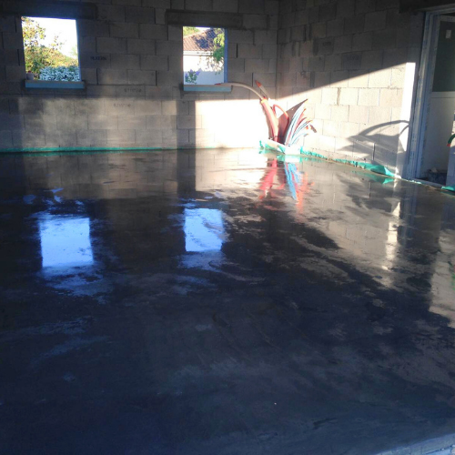 Dalle en béton lissée