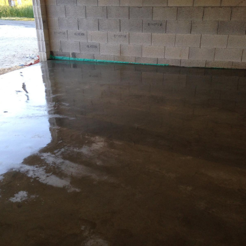 Dalle en béton lissée