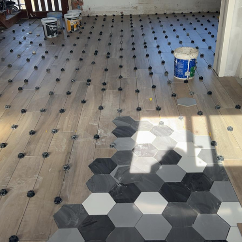 Pose de carrelage décoratif